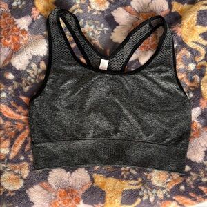PINK Victoria's Secret Gray Seamless Sports Bra